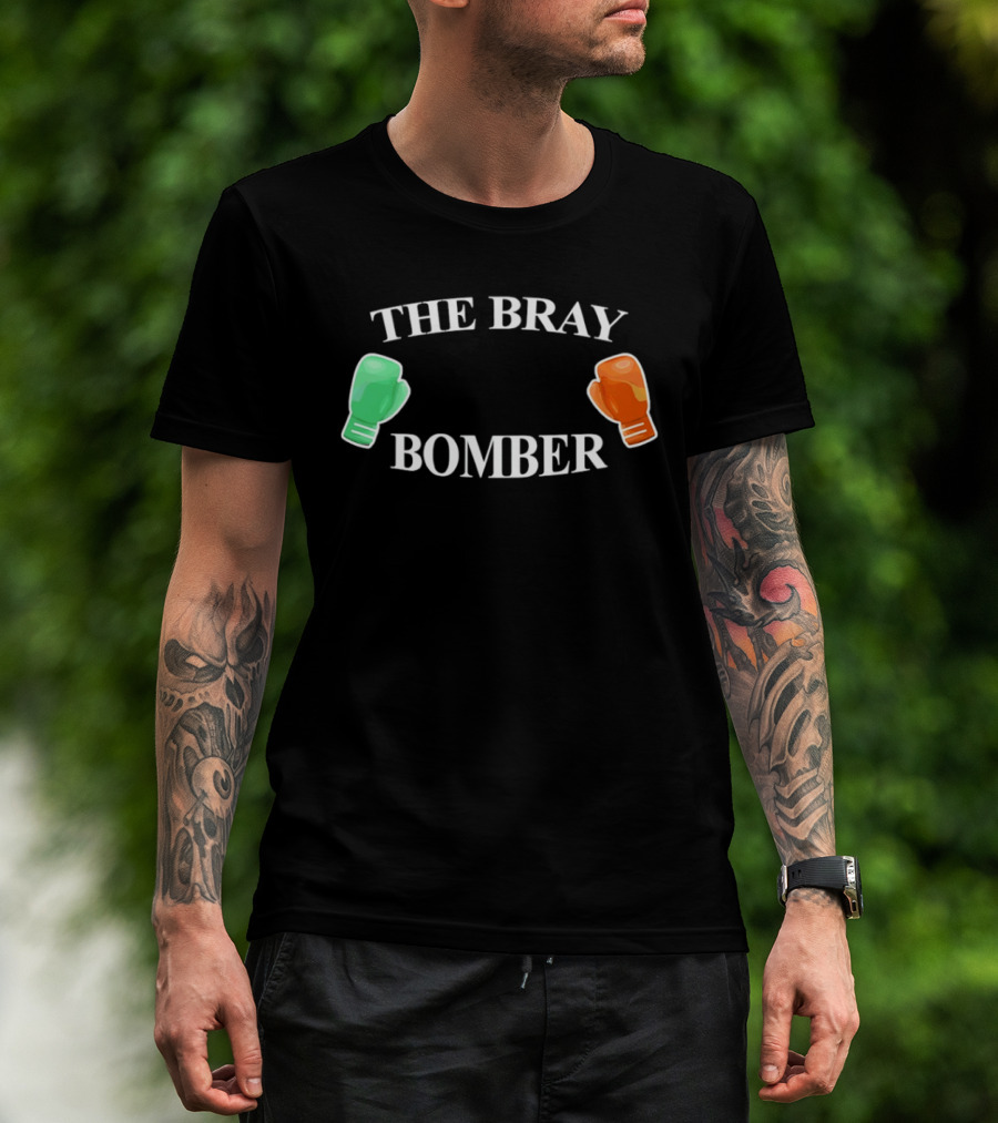 The Bray Bomber Boxing Gloves Green Orange T-Shirt