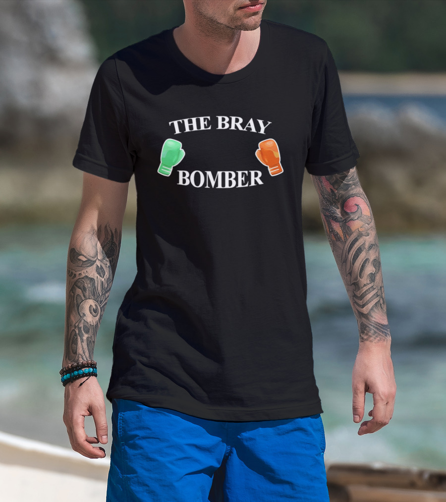 The Bray Bomber Boxing Gloves Green Orange T-Shirt