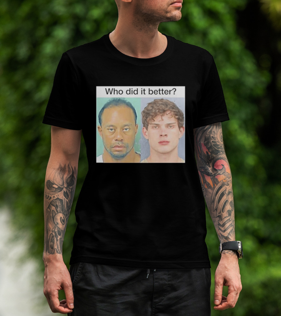 Who Did It Better Tiger Woods Shot Comparison T-Shirt