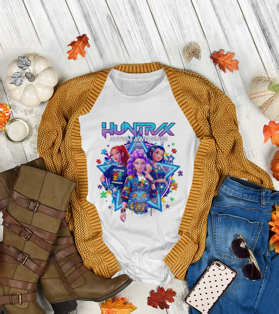 Huntrix Autism Awareness Demon Hunter K Pop Puzzle Star 2026 T-Shirt
