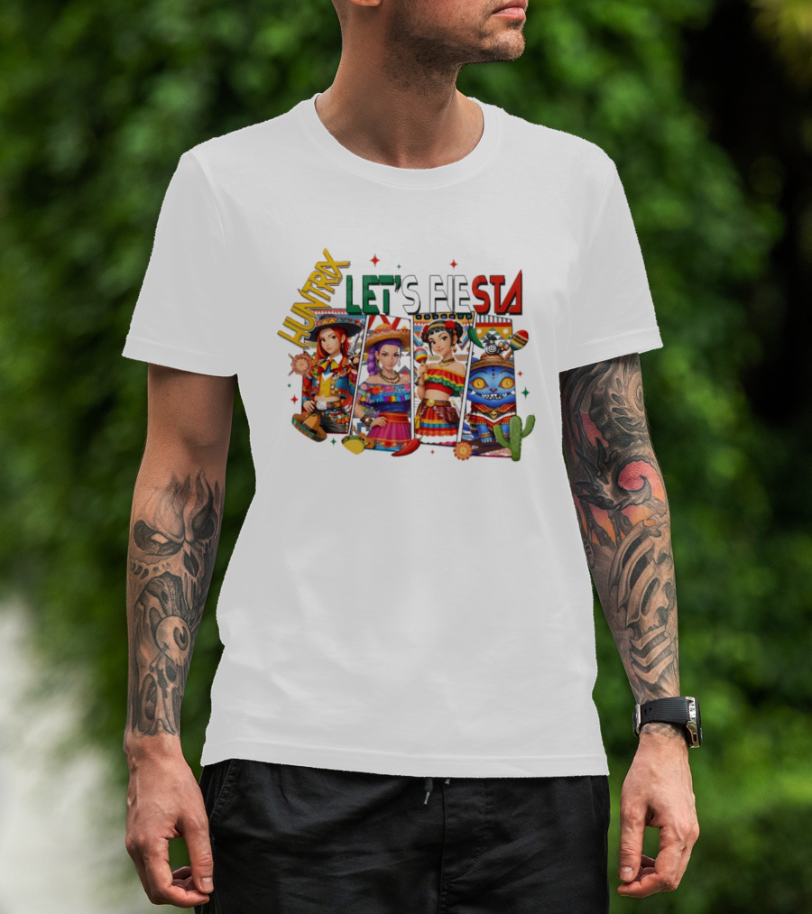 Huntrix Let's Fiesta K Pop Demon Hunter Characters T-Shirt