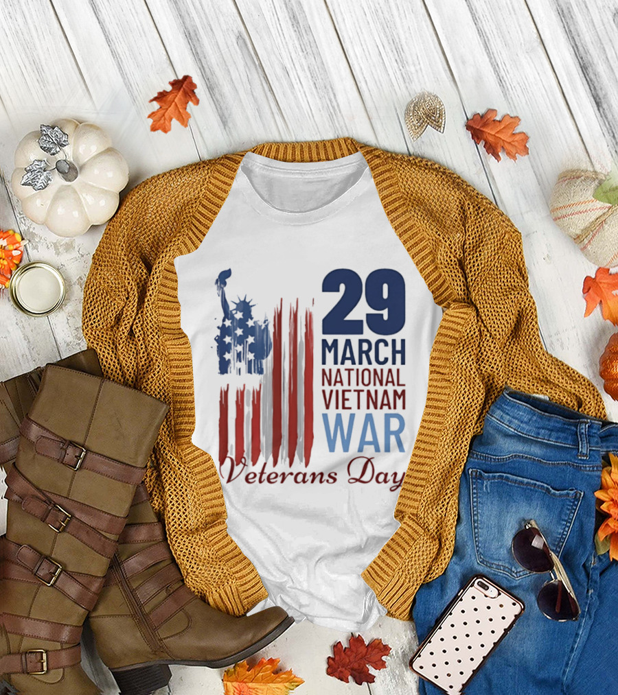 March 29 Honor National Vietnam War Veterans Day Patriotic Flag Recognize Heroes T-Shirt