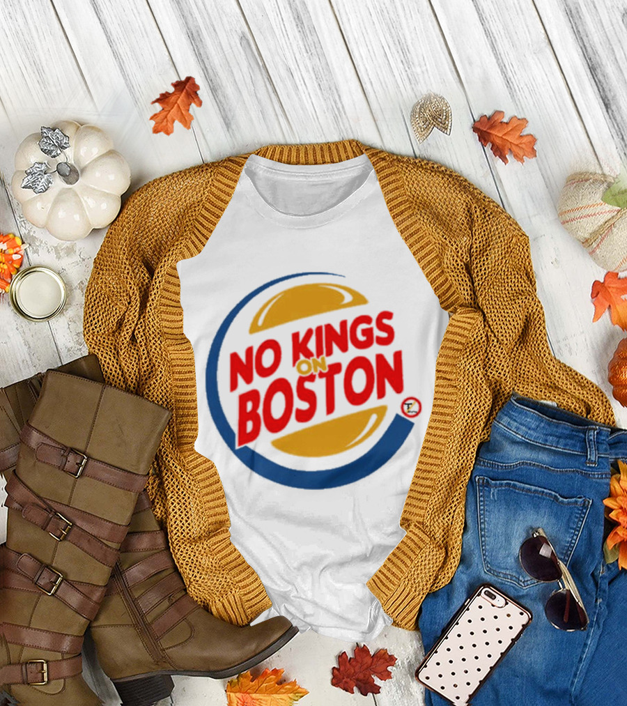 No Kings On Boston Rally Saturn Burger T-Shirt