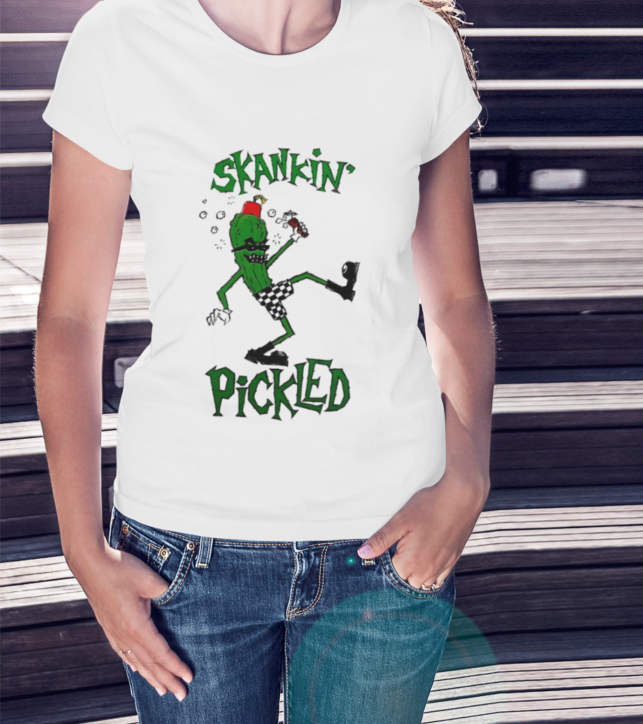 Skankin' Pickle Dancing Cartoon Character Fun Novelty T-Shirt