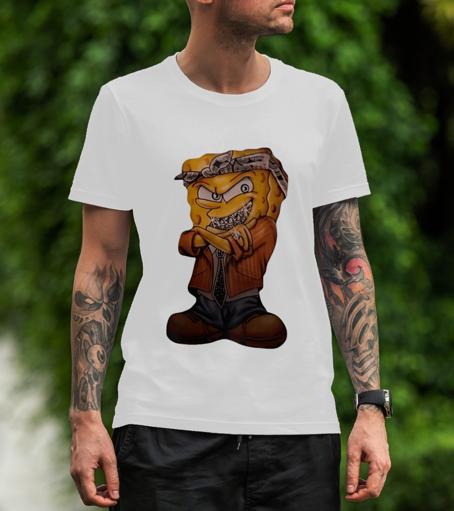 SquarePants Registered Flex Offender Gangster With Bandana And Bling T-Shirt