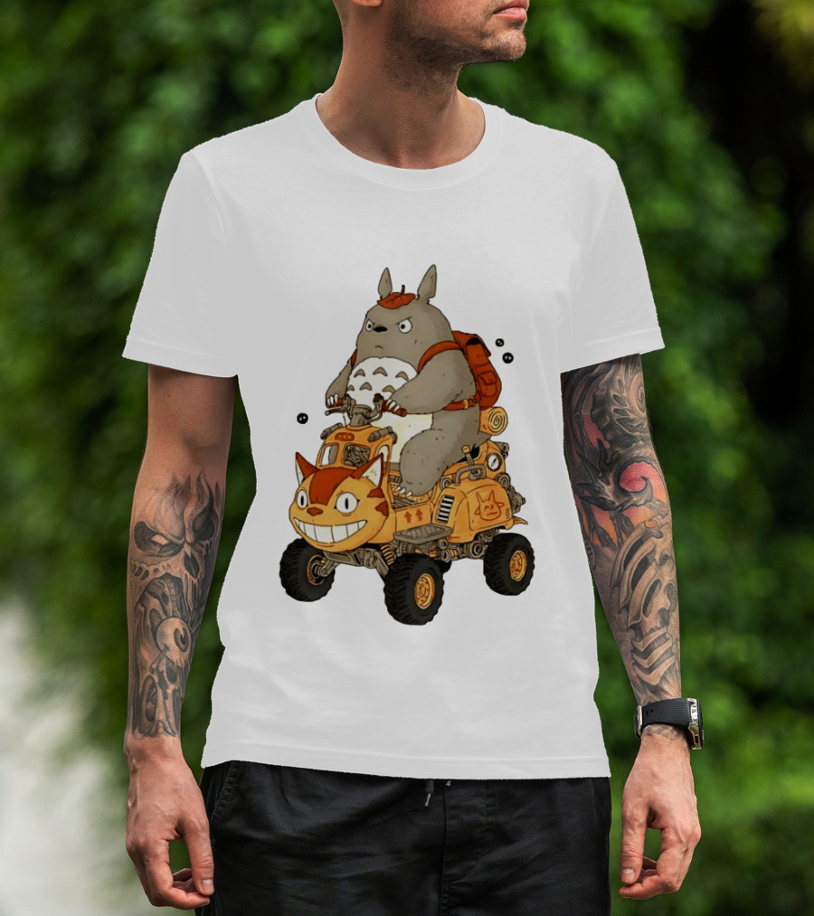 Totoro Catbus Forest Spirit Off Road Adventure T-Shirt