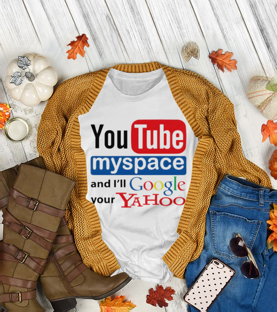 YouTube Myspace Google Yahoo Internet Humor Retro Tech T-Shirt