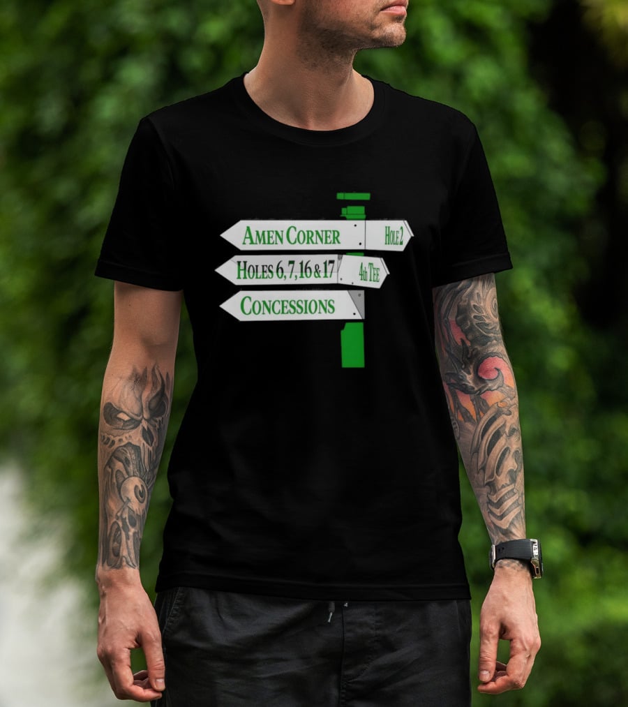 Amen Corner Hole 2 Holes 6 7 16 17 4th Concessions T-Shirt