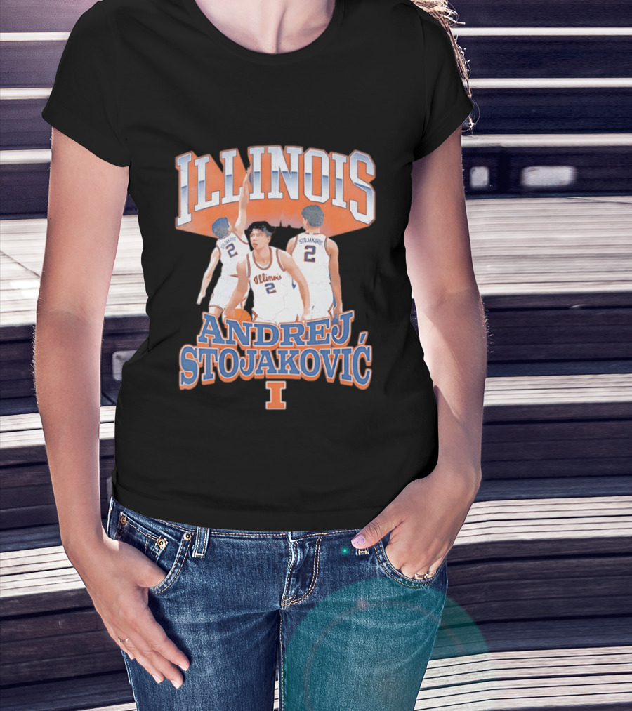 Illinois Basketball Andrej Stojakovic T-Shirt
