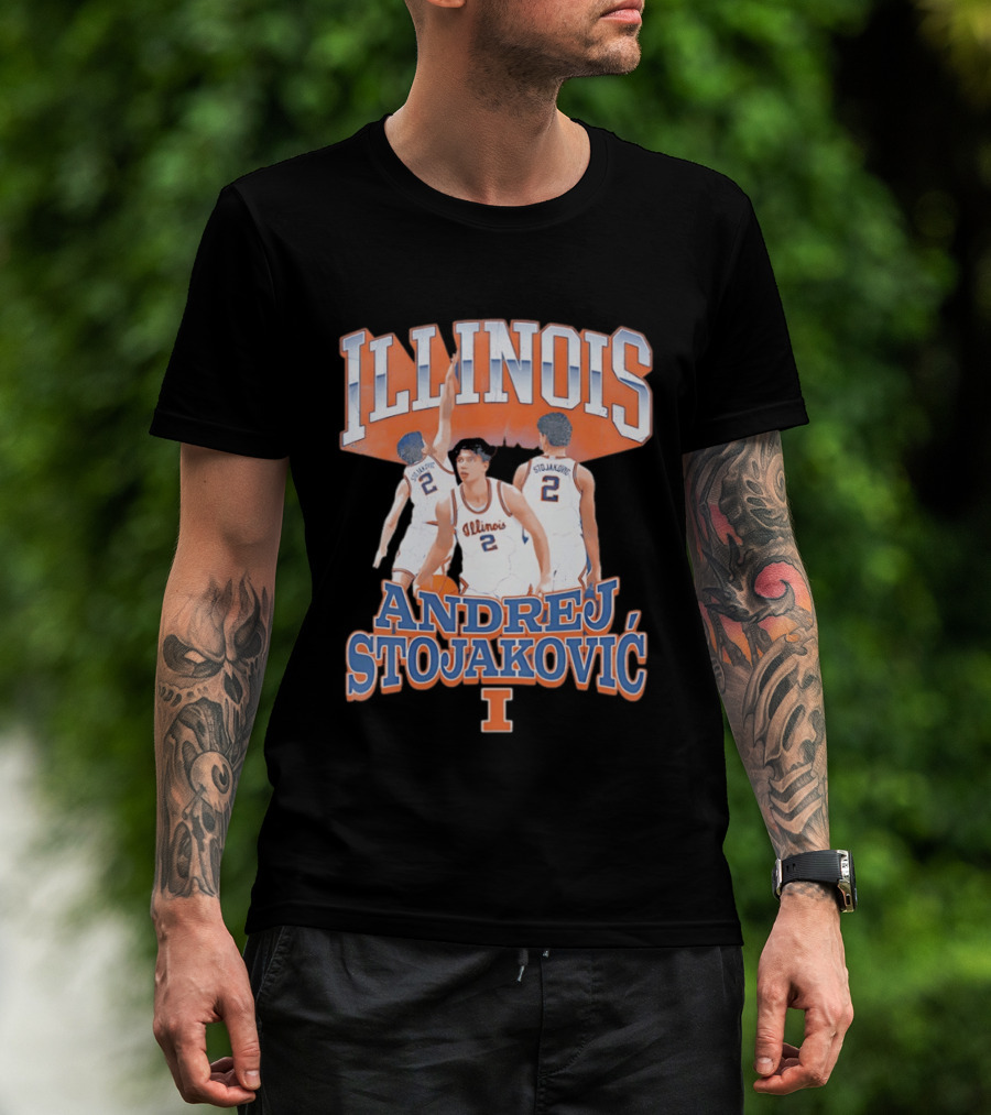 Illinois Basketball Andrej Stojakovic T-Shirt