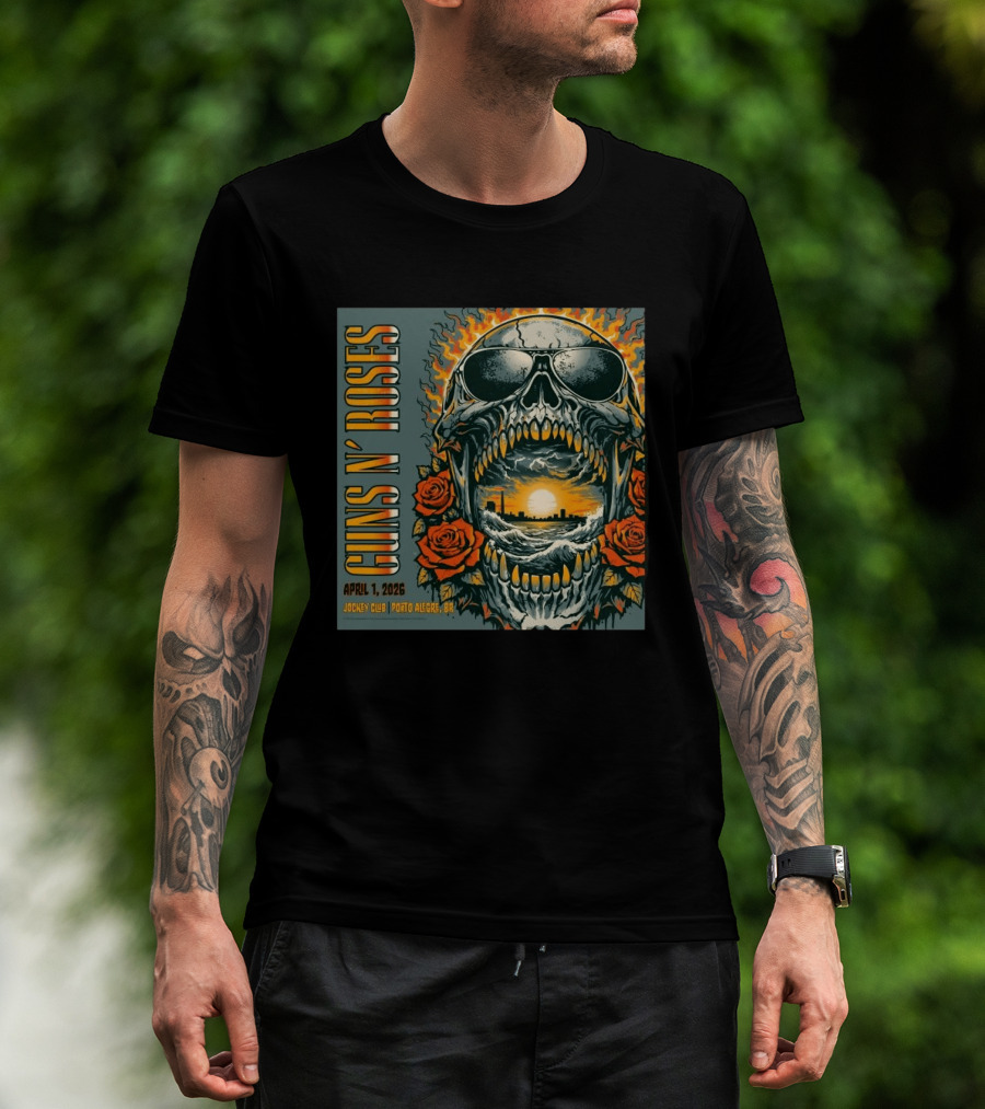 Guns N' Roses April 1 2026 Jockey Club Porto Alegre Brazil T-Shirt