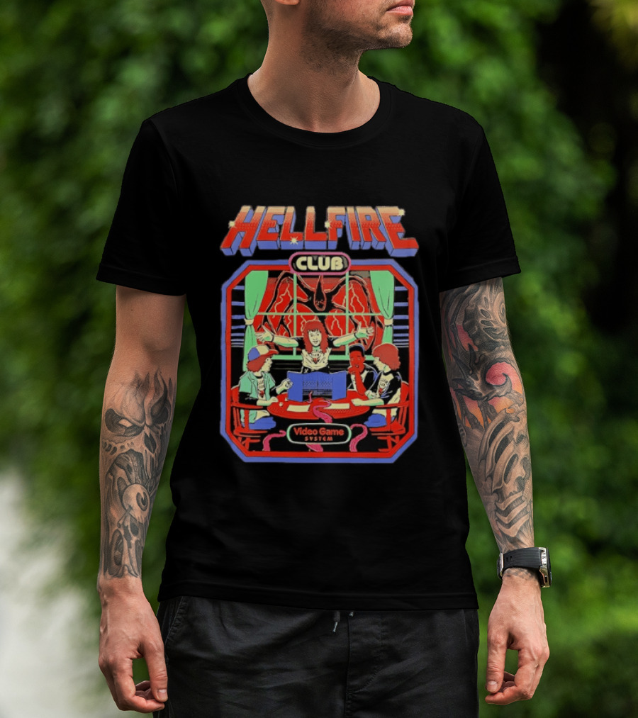 Hellfire Club Video Game System Stranger Things Steven Rhodes T-Shirt