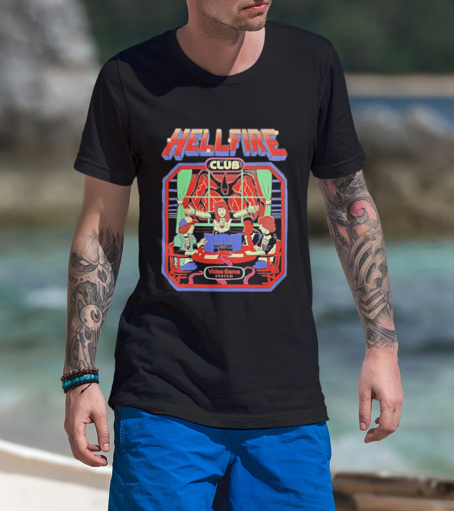 Hellfire Club Video Game System Stranger Things Steven Rhodes T-Shirt