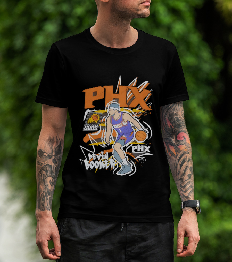 Phoenix Suns Devin Booker PHX Basketball Player T-Shirt