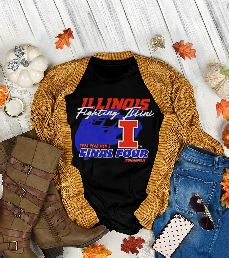 Illinois Fighting Illini 2026 NCAA Men's Final Four Indianapolis T-Shirt