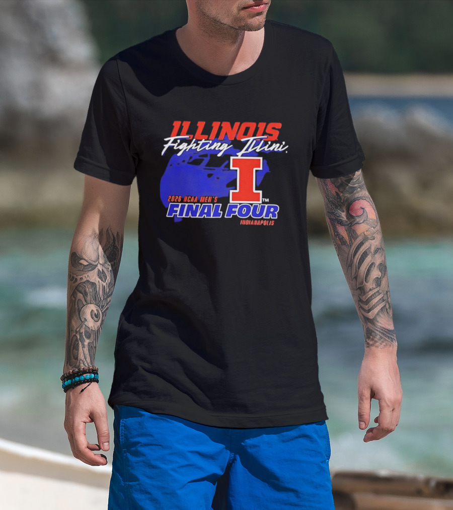 Illinois Fighting Illini 2026 NCAA Men's Final Four Indianapolis T-Shirt