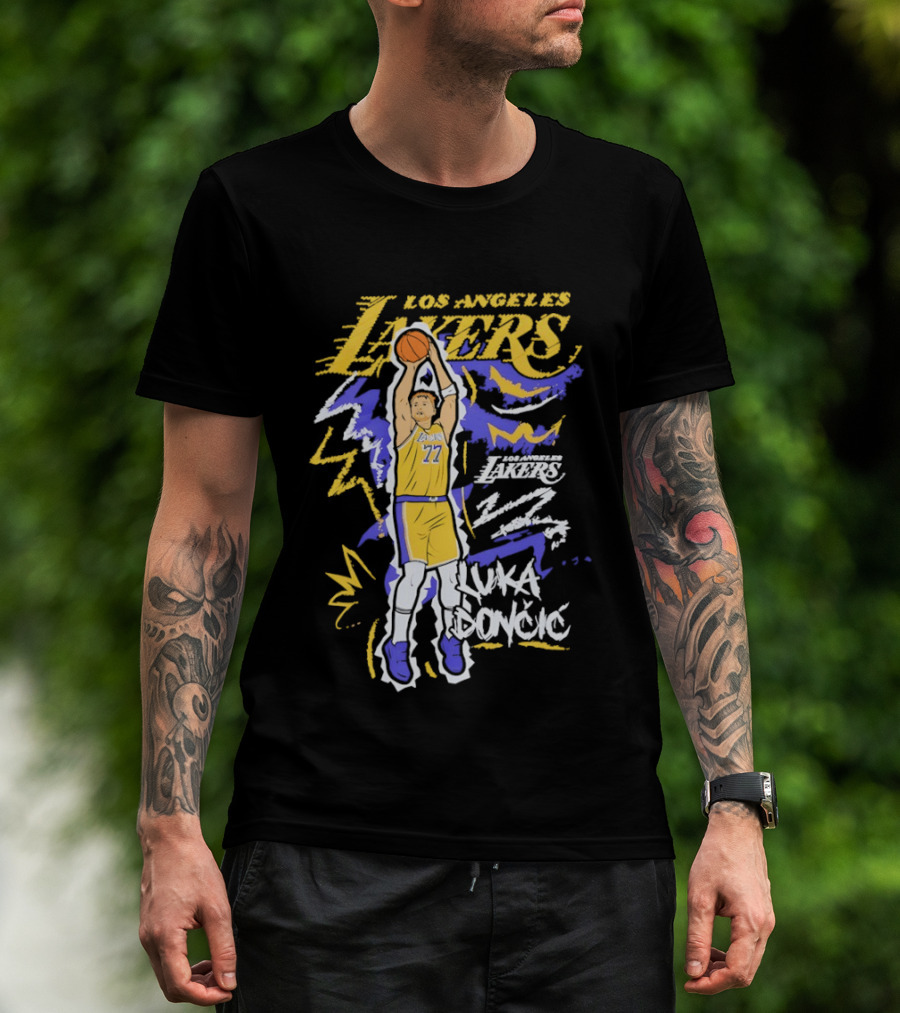 Luka Dončić Los Angeles Lakers 77 Basketball NBA T-Shirt