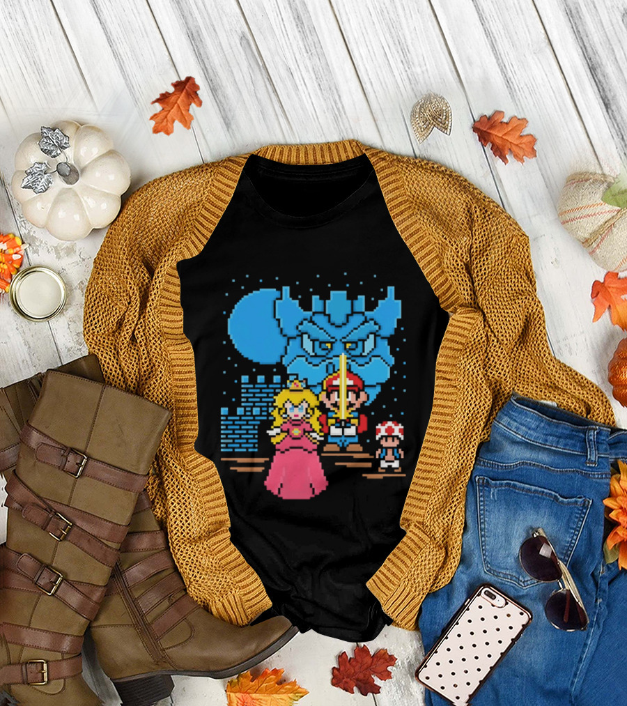 Super Mario Bros Star Wars Crossover With The Brothers Hildebrandt Pixel T-Shirt