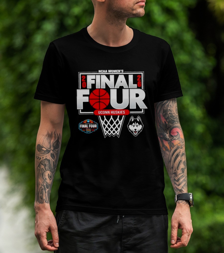 NCAA Men's Final Four 2026 UConn Huskies Basketball T-Shirt