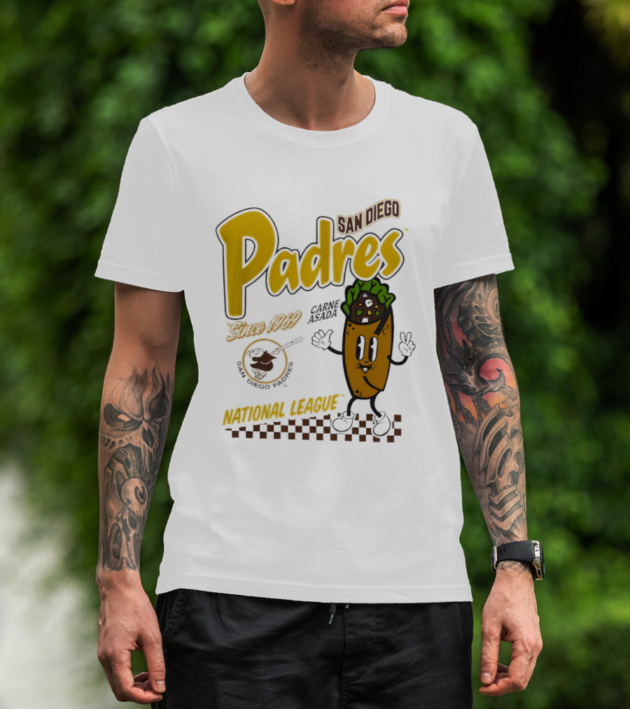 San Diego Padres Carne Asada National League Since 1969 Retro Baseball T-Shirt