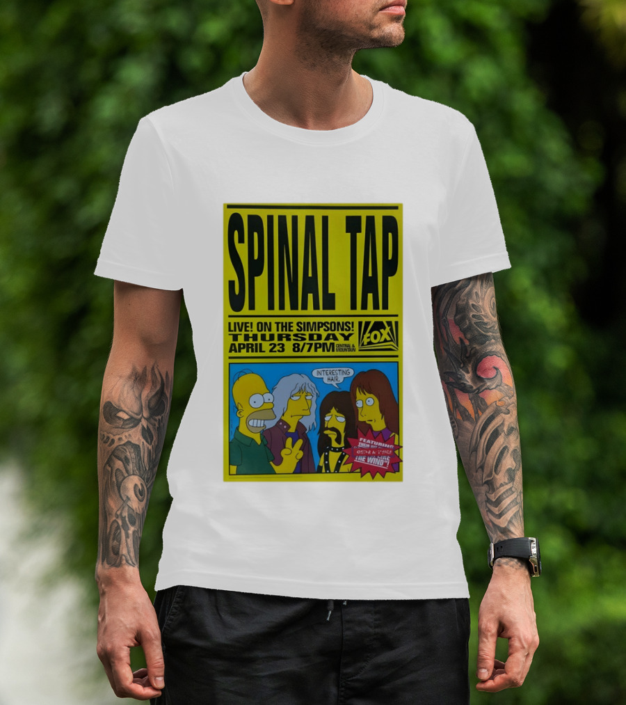 Spinal Tap Live On The Simpsons Thursday April 23 Fox 8 7pm With Interesting Hair T-Shirt
