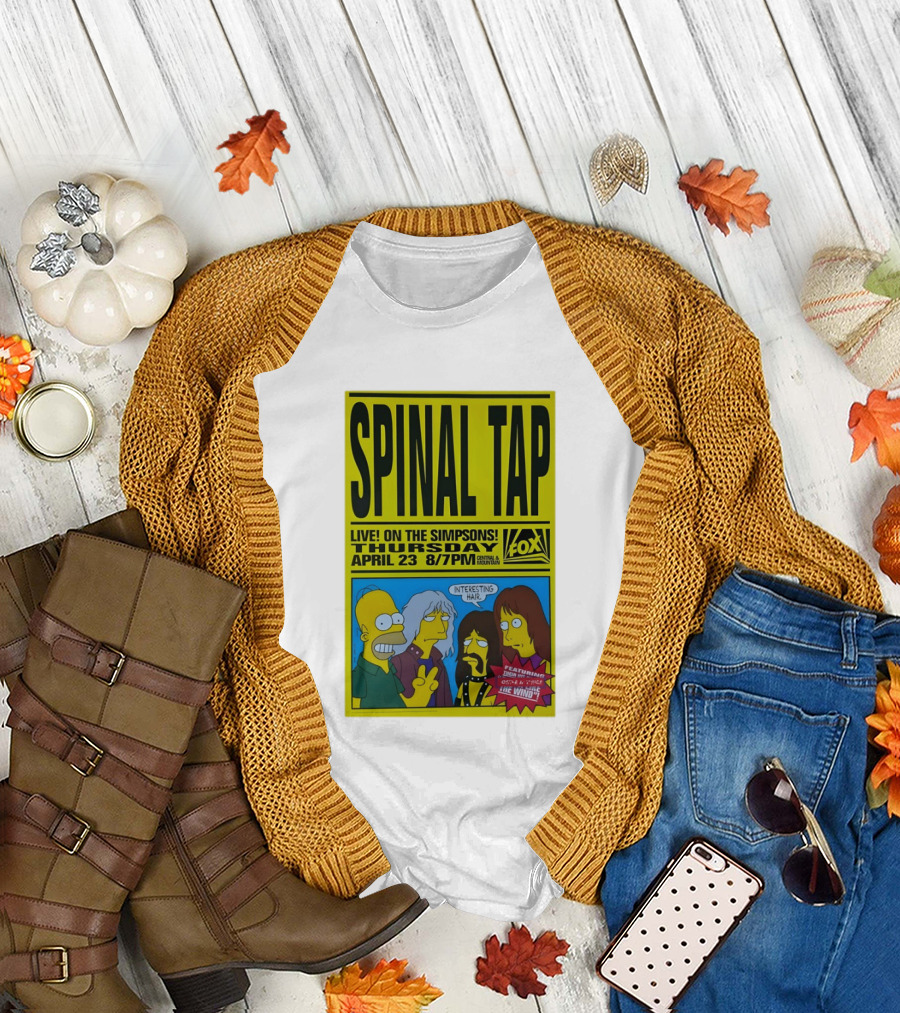Spinal Tap Live on The Simpsons Thursday April 23 Fox 8 7pm with Interesting Hair T-Shirt
