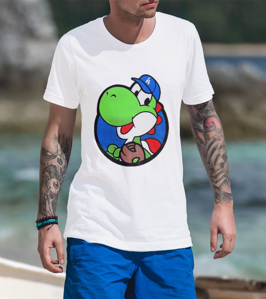 Super Mario Yoshi Los Angeles Dodgers Baseball MLB 2026 T-Shirt