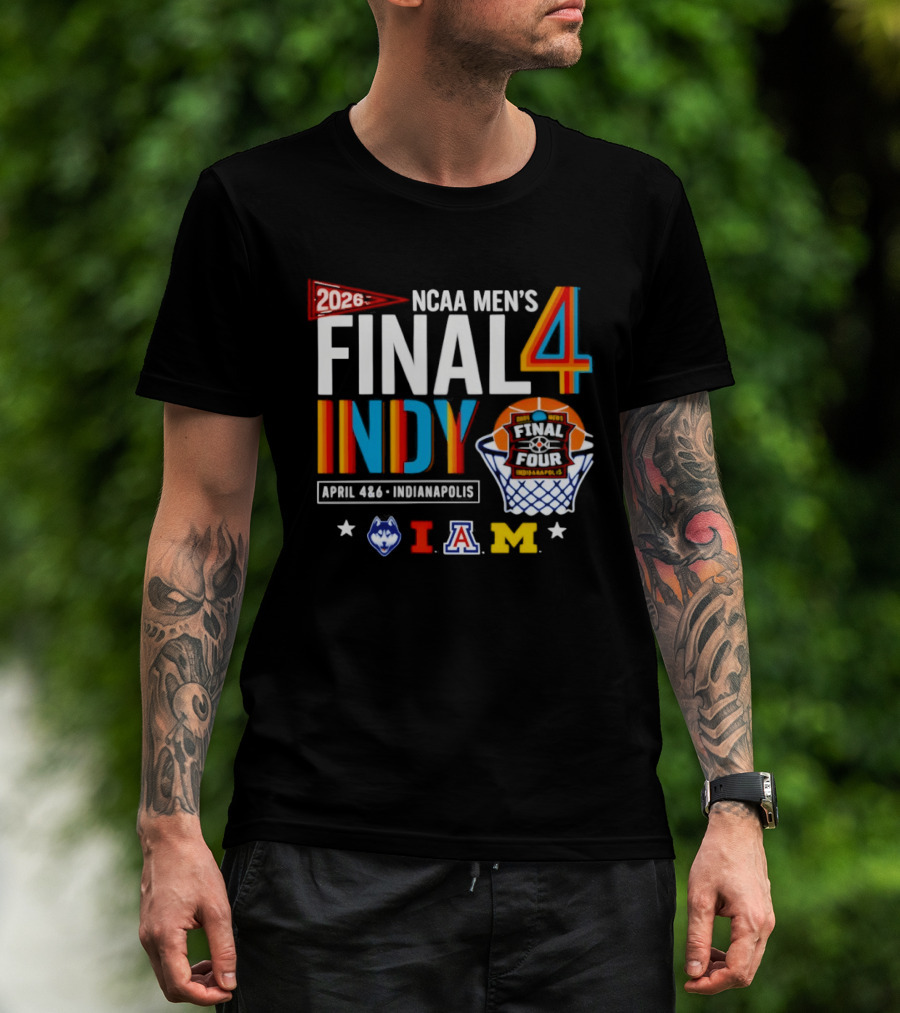 2026 NCAA Men's Final Four Indy April 4 6 Indianapolis Huskies Illinois Arizona Michigan Basketball Tournament T-Shirt