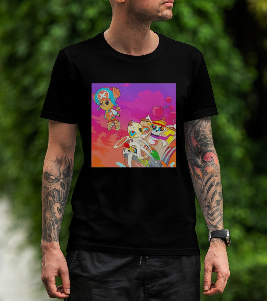 Choppers One Piece Graduation Colorful Adventure Scene T-Shirt