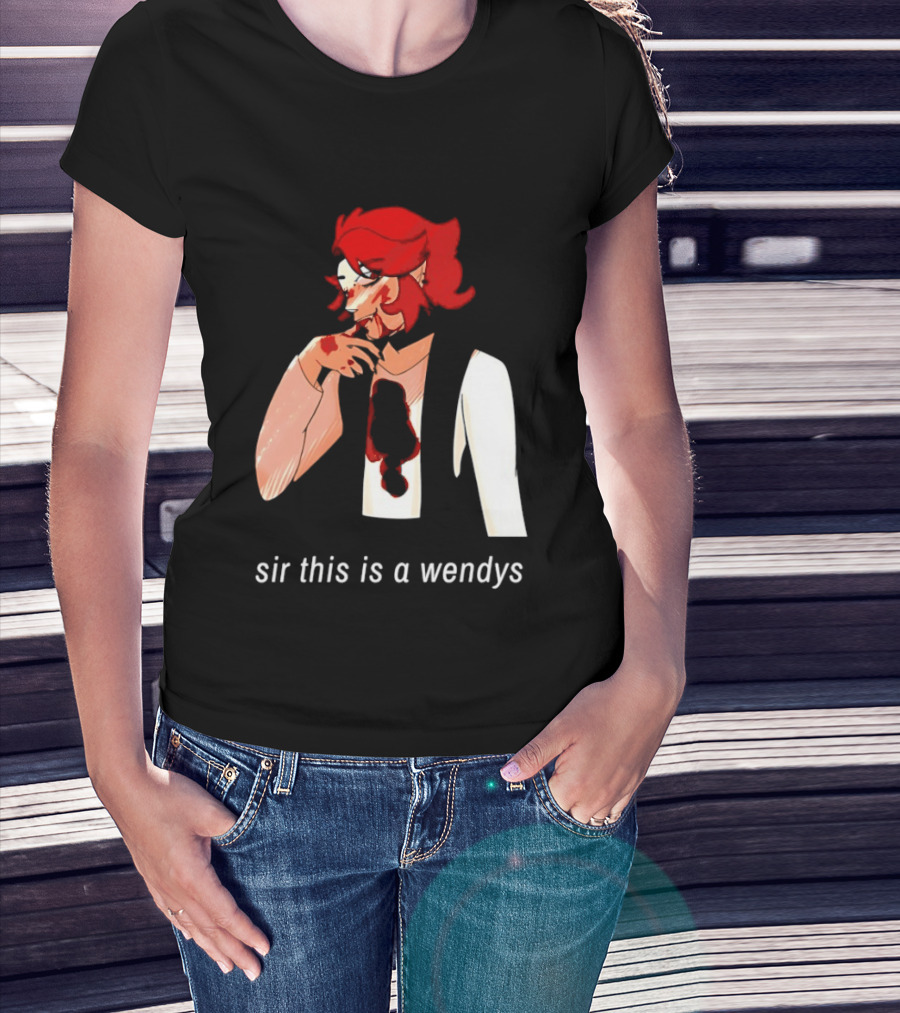 Sir This Is A Wendys Red Haired Character With White T-Shirt