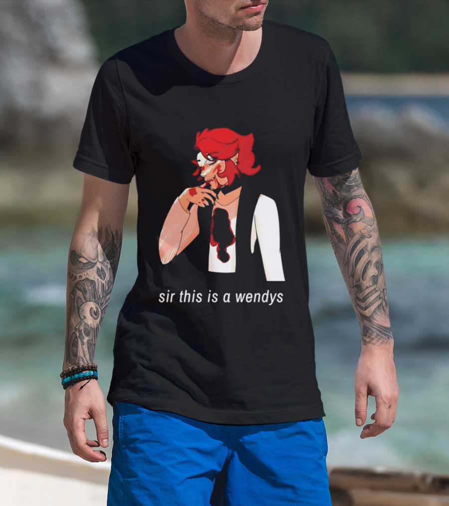 Sir This Is A Wendys Red Haired Character With White T-Shirt