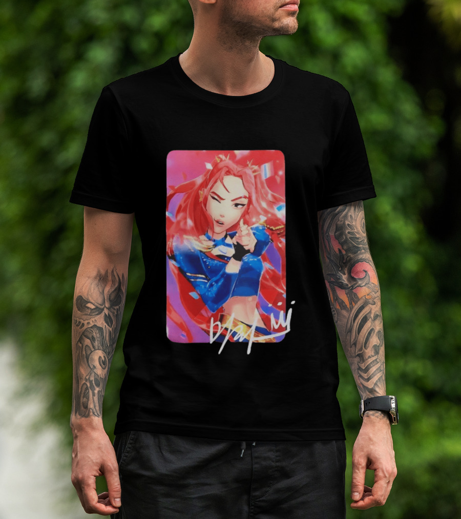 Mira KPop Demon Hunters HUNTR X Dance Performance Red Blue Outfit T-Shirt