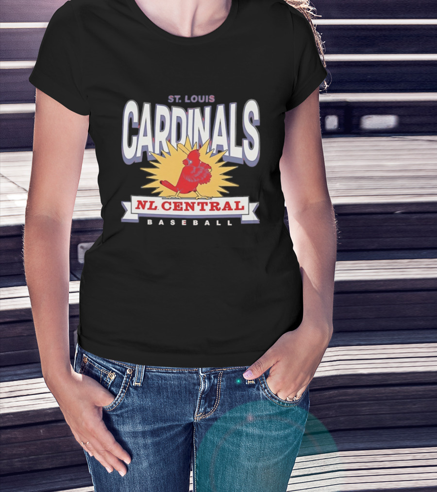 St Louis Cardinals NL Central Baseball Red Twelve Six Franklin T-Shirt