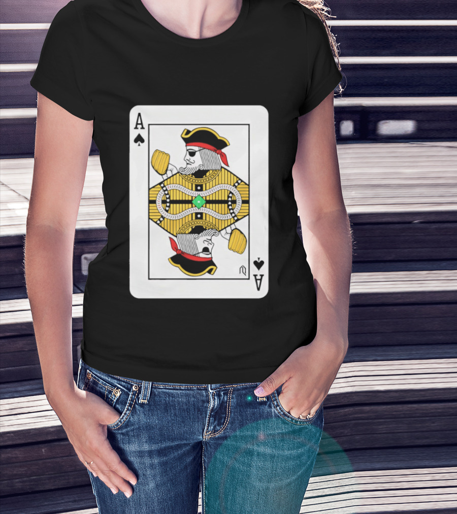 Pittsburgh Pirates Ace Of Spades Playing Card Baseball T-Shirt