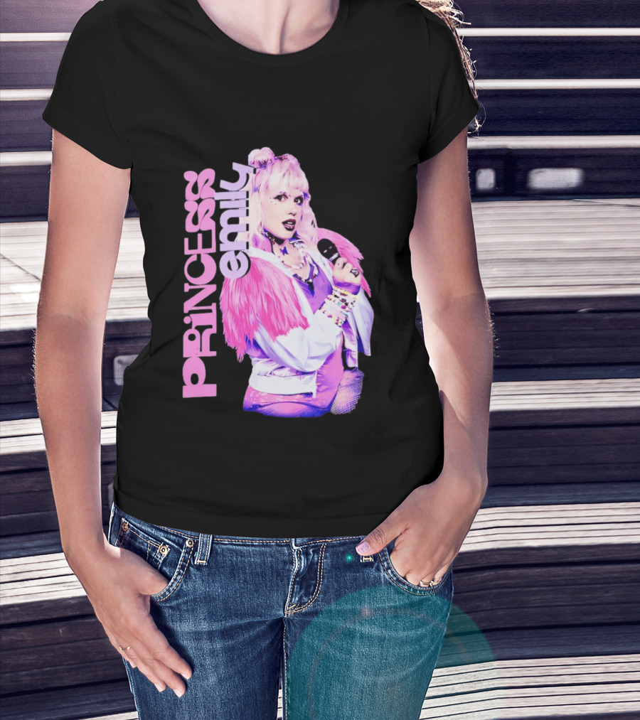 Princess Emily Pop Star Style Microphone Fashion T-Shirt