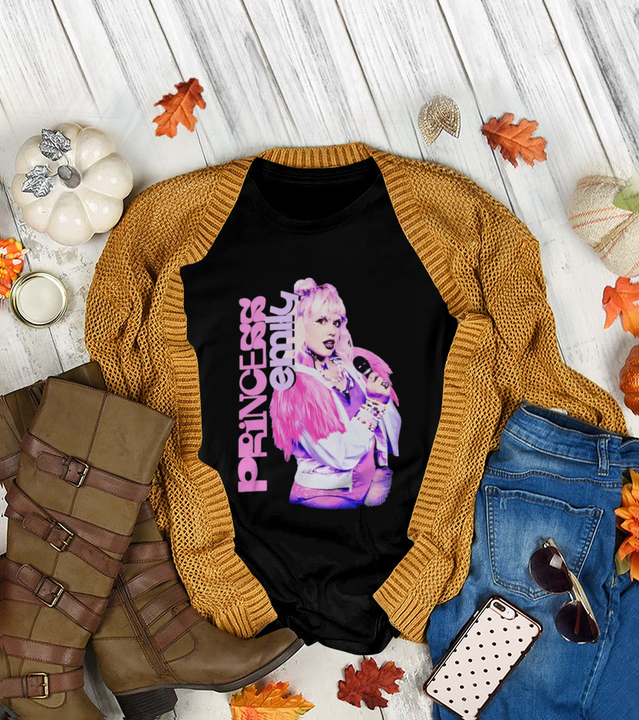 Princess Emily Pop Star Style Microphone Fashion T-Shirt