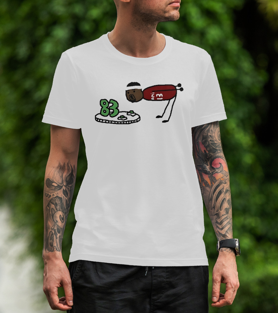 Bam Adebayo Miami Heat Player Art With Number 83 T-Shirt