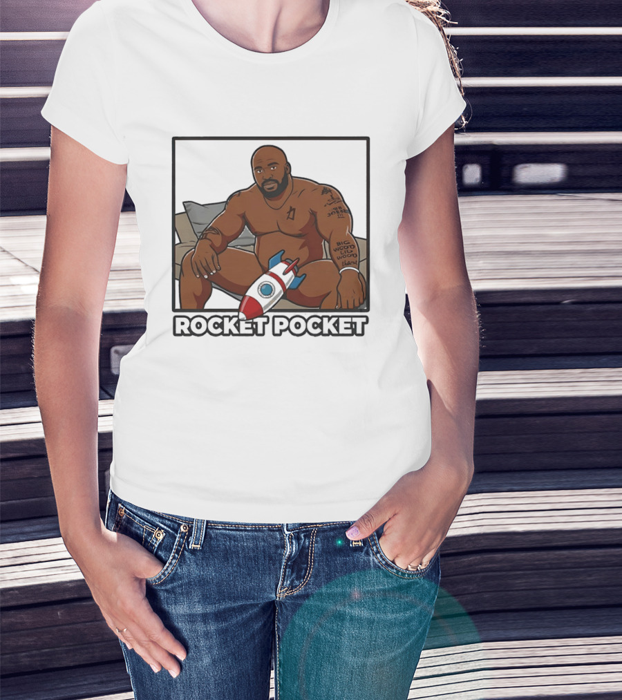 ROCKET POCKET Barry Wood Cartoon T-Shirt
