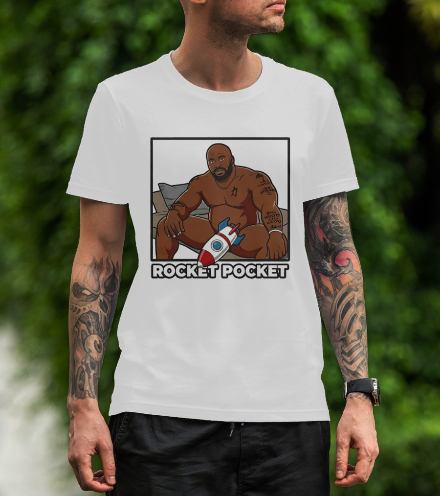ROCKET POCKET Barry Wood Cartoon T-Shirt
