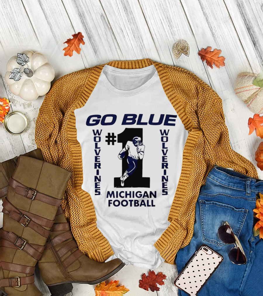 Michigan Wolverines #1 Football Go Blue T-Shirt