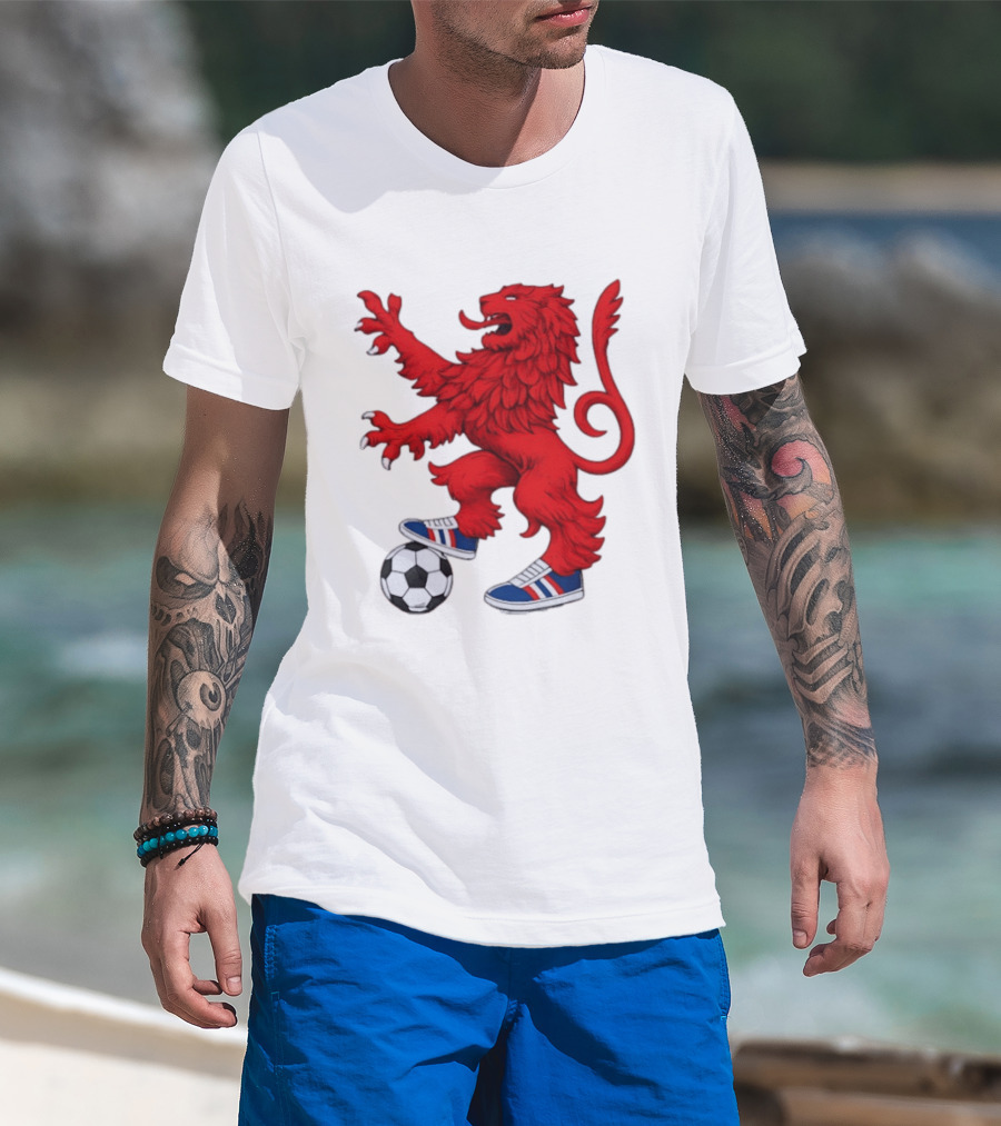 Every Other Saturday Rangers FC Red Lion Mascot Soccer Shoes T-Shirt