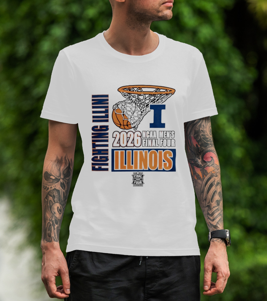 Fighting Illini 2026 NCAA Men's Final Four Illinois Basketball Net T-Shirt