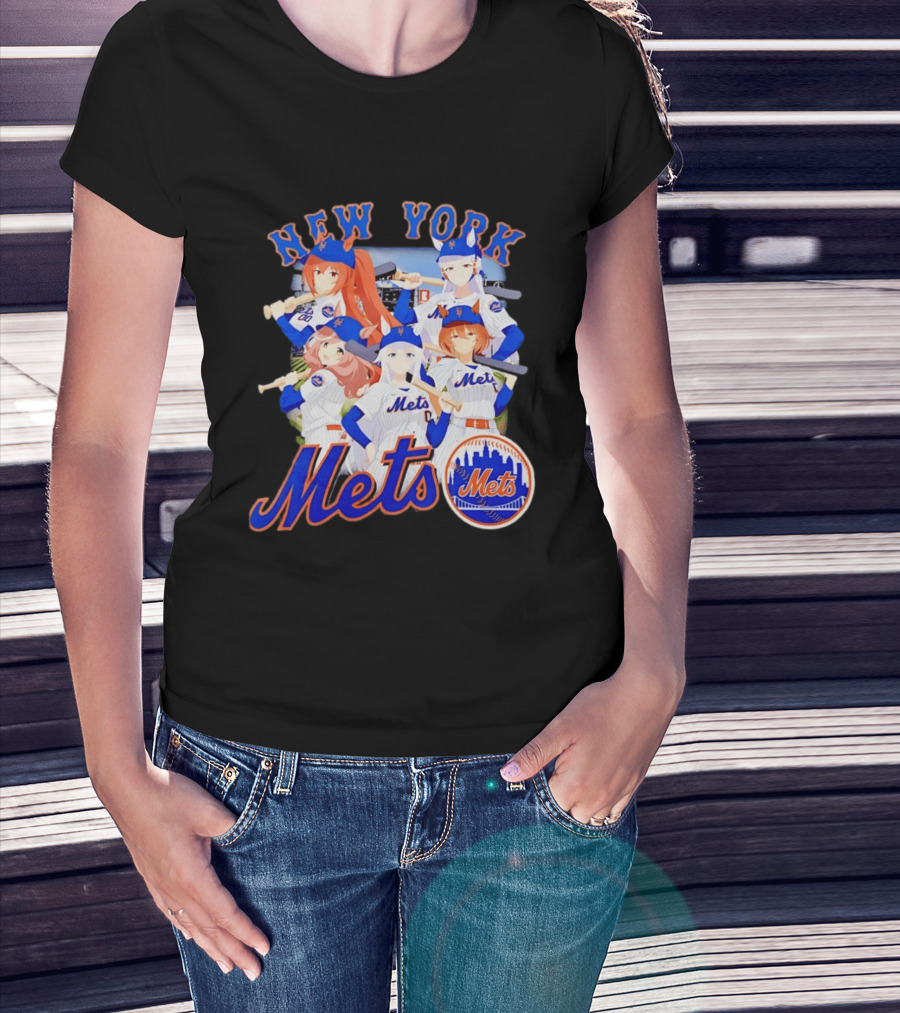 New York Mets Anime Characters Baseball Team T-Shirt