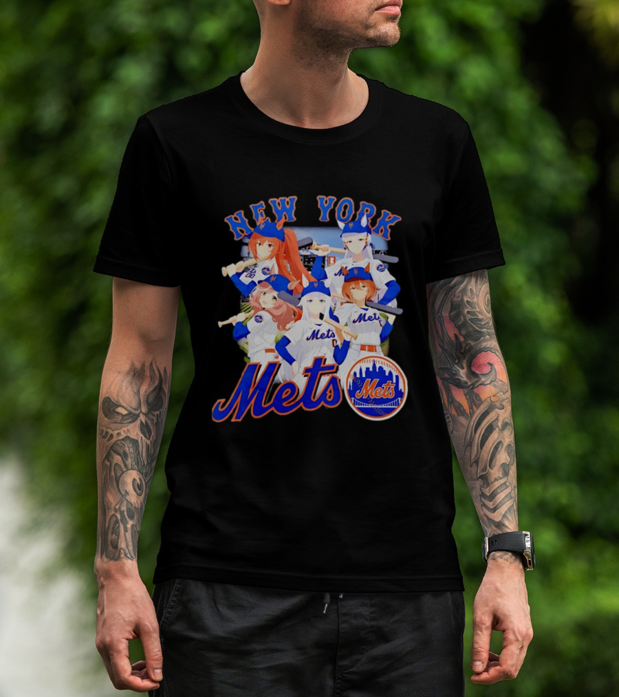 New York Mets Anime Characters Baseball Team T-Shirt