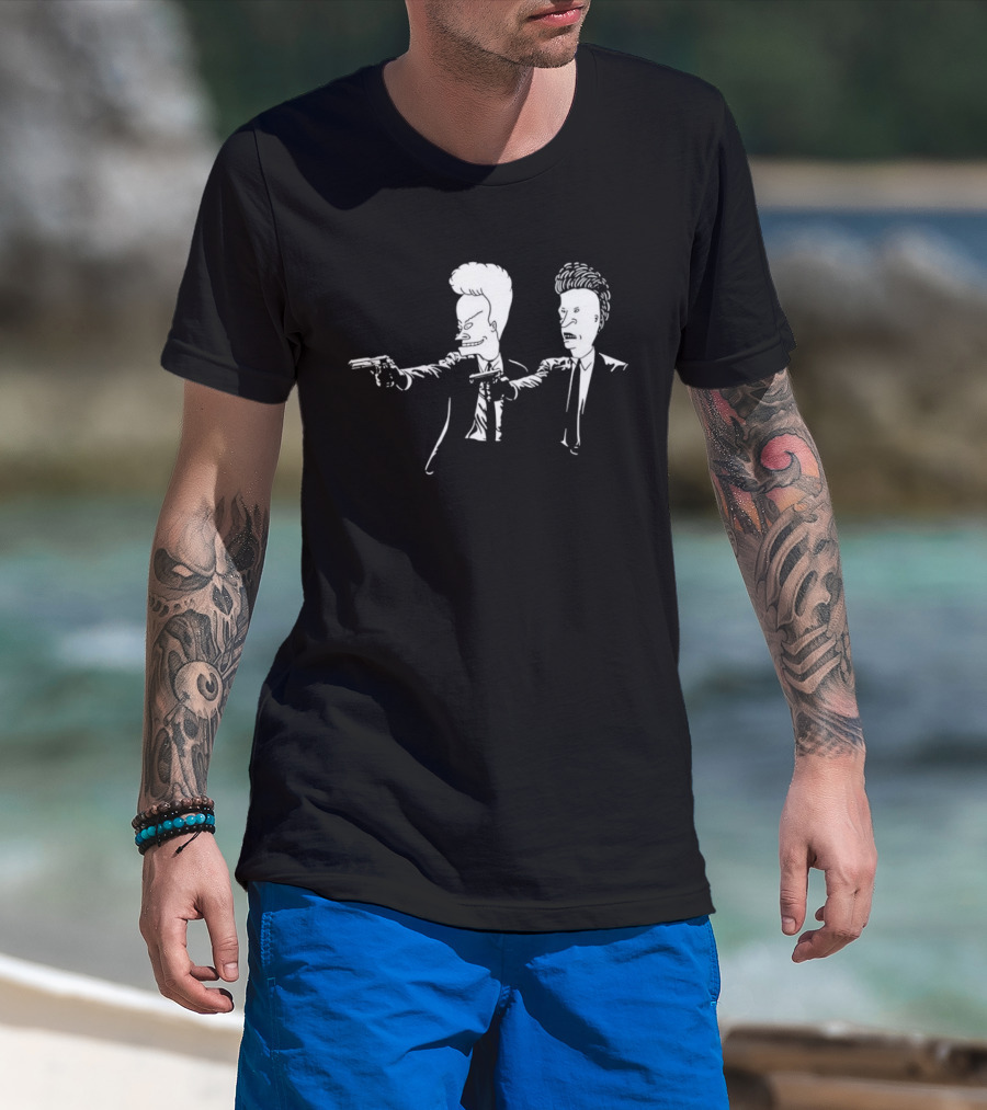 Pulp Fiction Slackers Suit Up Iconic Duo Pose T-Shirt