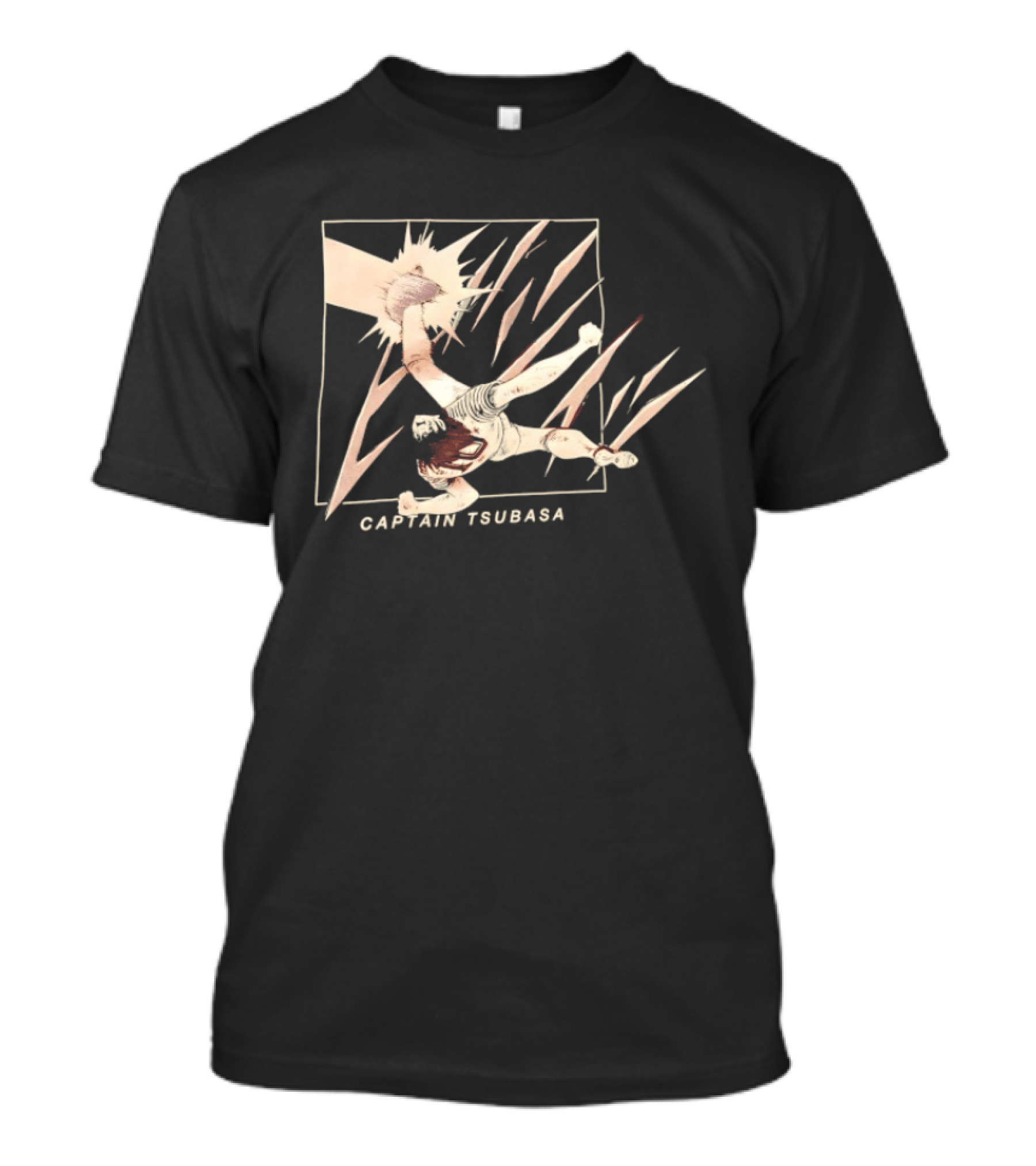 Captain Tsubasa Dynamic Soccer Action Scene T-Shirt