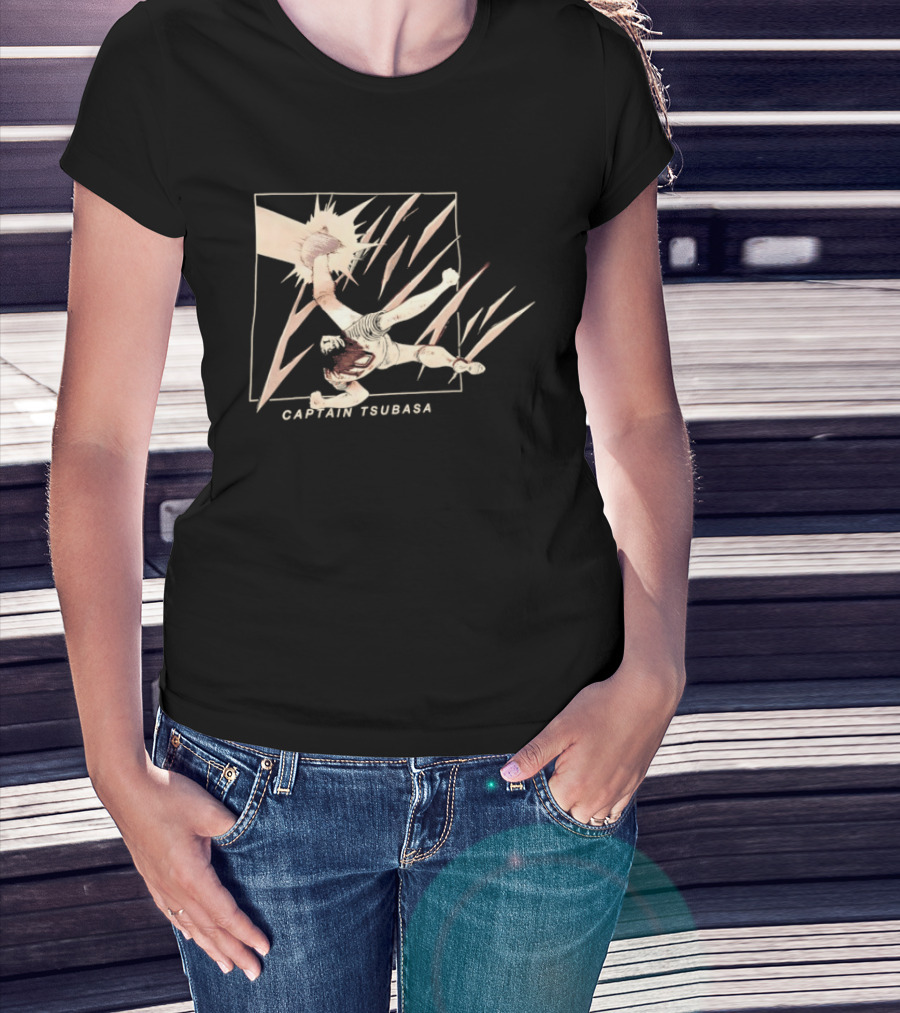 Captain Tsubasa Dynamic Soccer Action Scene T-Shirt