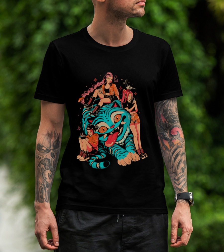 Demon Pillow KPop Demon Hunters Rumi Mira Zoey Derpy Tiger Sussy T-Shirt