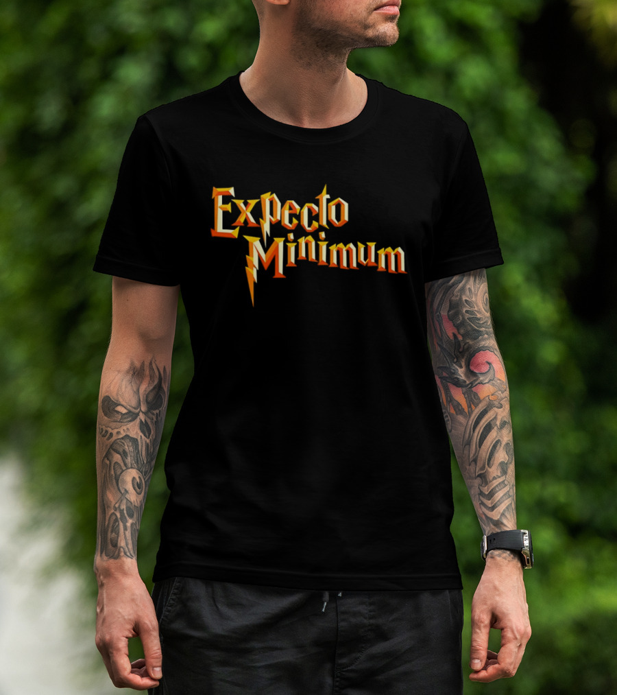Expecto Minimum Magic Inspired Wizard Humor T-Shirt