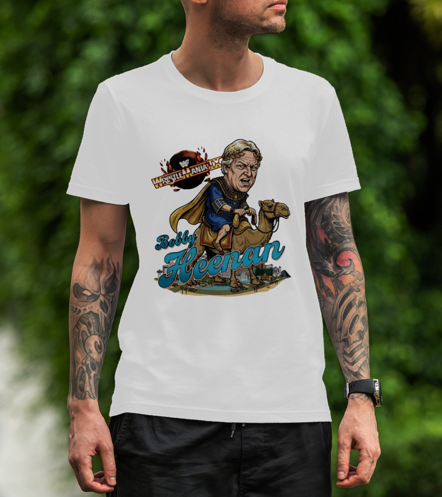 Bobby Heenan WrestleMania IX WWE Cartoon Character On Camel T-Shirt